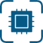 Neuronpedia logo - a computer chip with a rounded viewfinder border around it