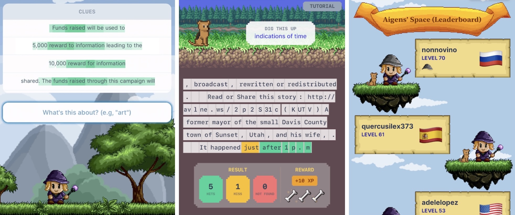 The Neuronpedia game: with pixel art, animations, collectibles, leaderboards, and even an item shop.